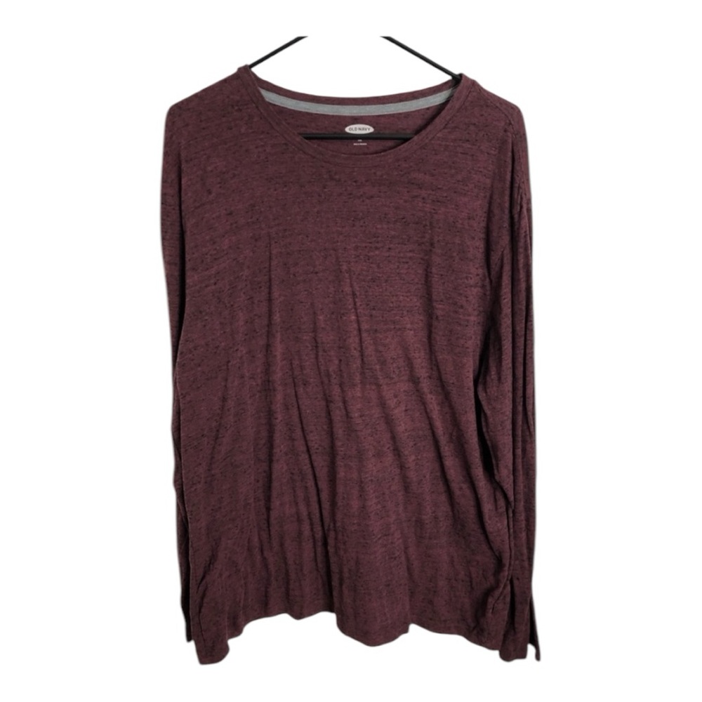 Old Navy Men’s Maroon and Black Long Sleeve Long Shirt Size XXL